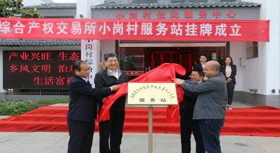 安徽省农村综合产权交易所首个村级服务站在小岗村揭牌